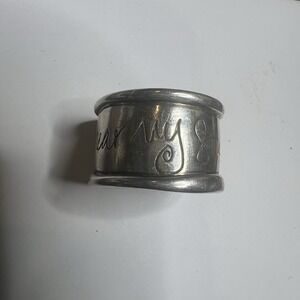 Shawn Killinger Sterling Silver Hear My Soul Speak Wide Band Ring Size 9.25